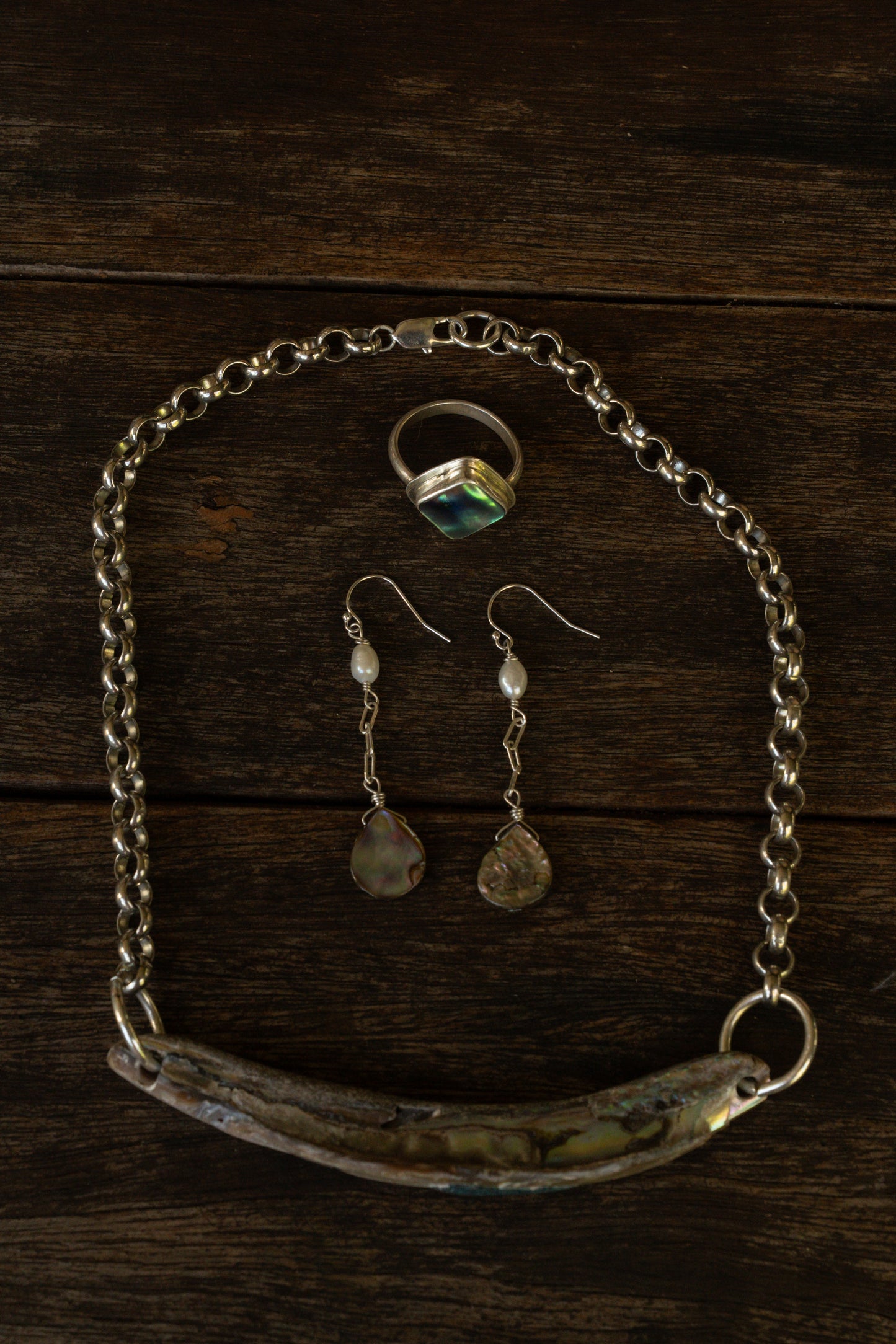 Chunky Abalone Choker Necklace