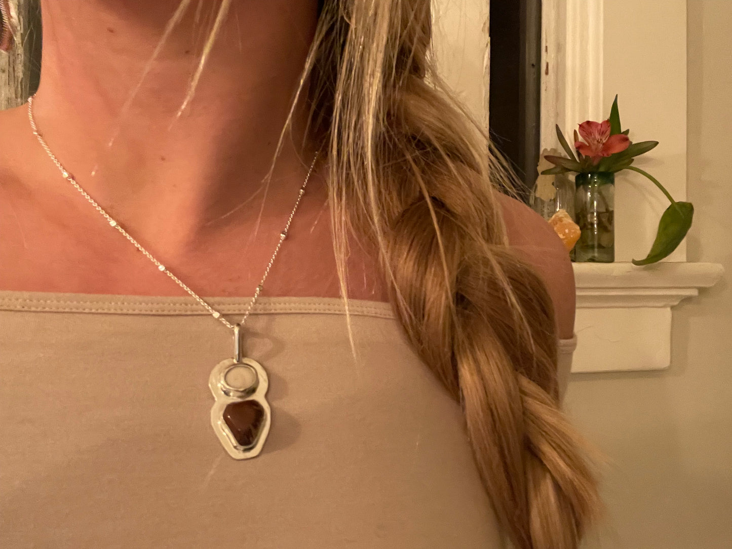 Shiva Eye Red Jasper Necklace