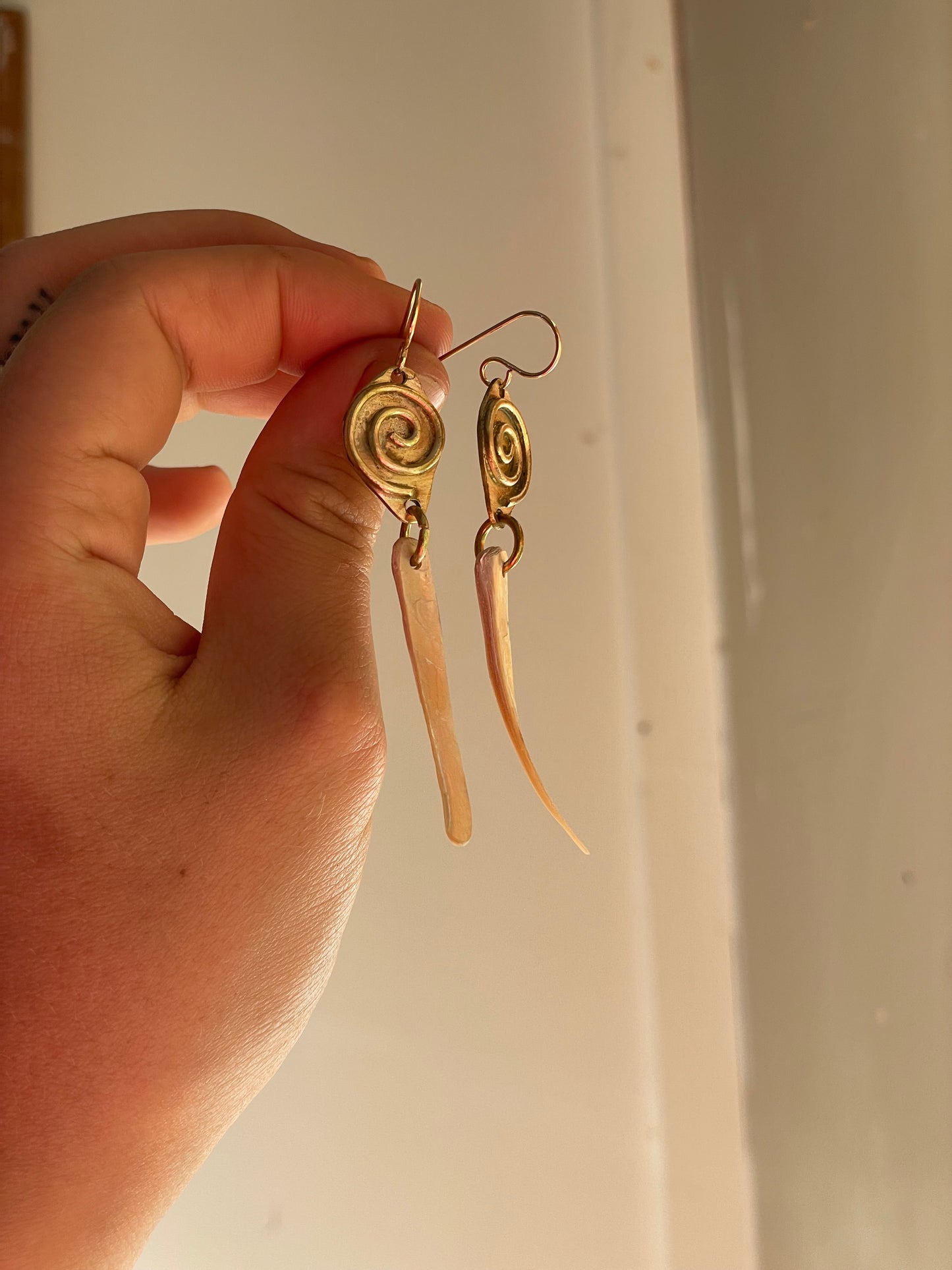 Spiral & Shell Earrings