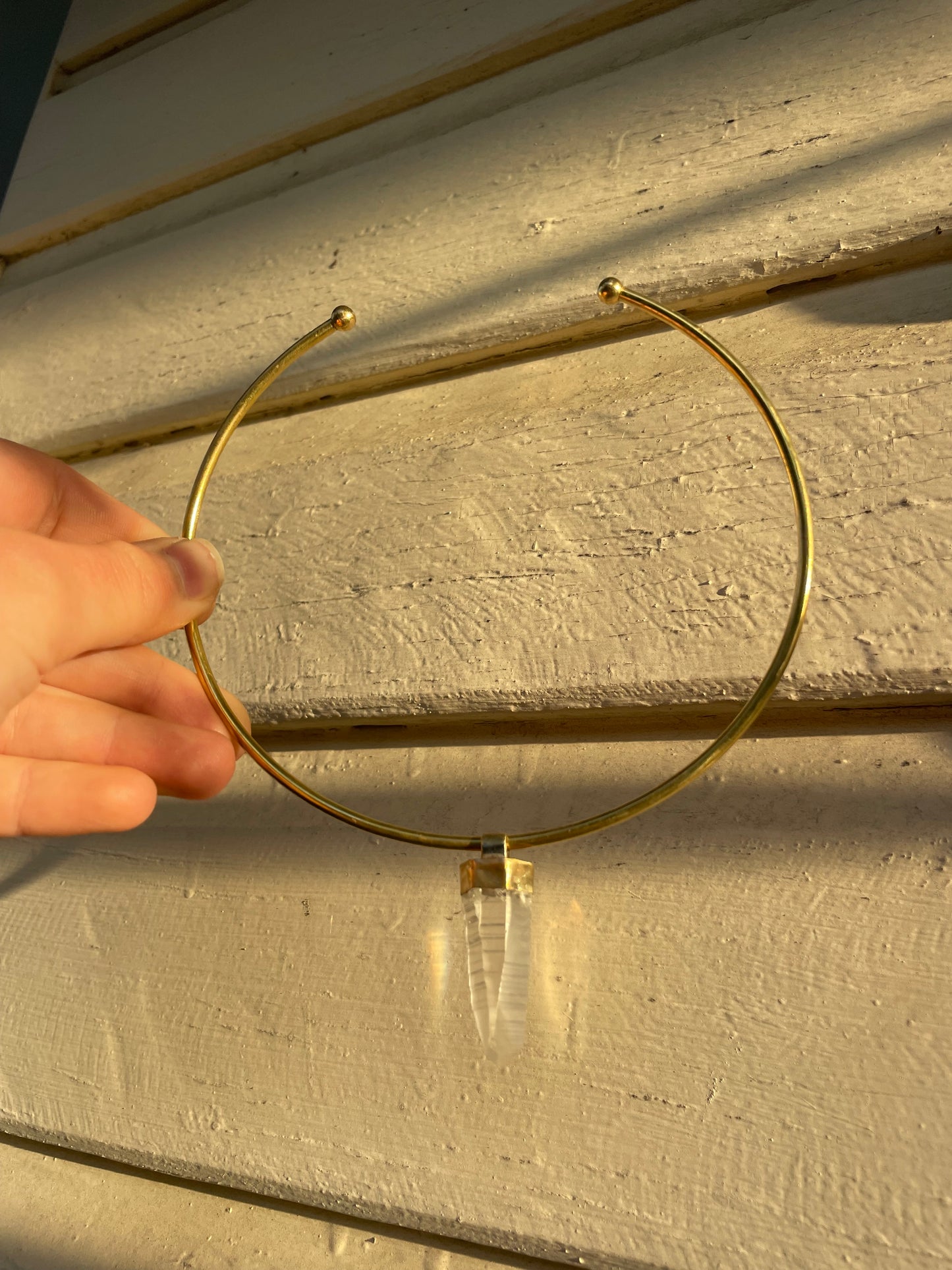 Brass Collar - Quartz