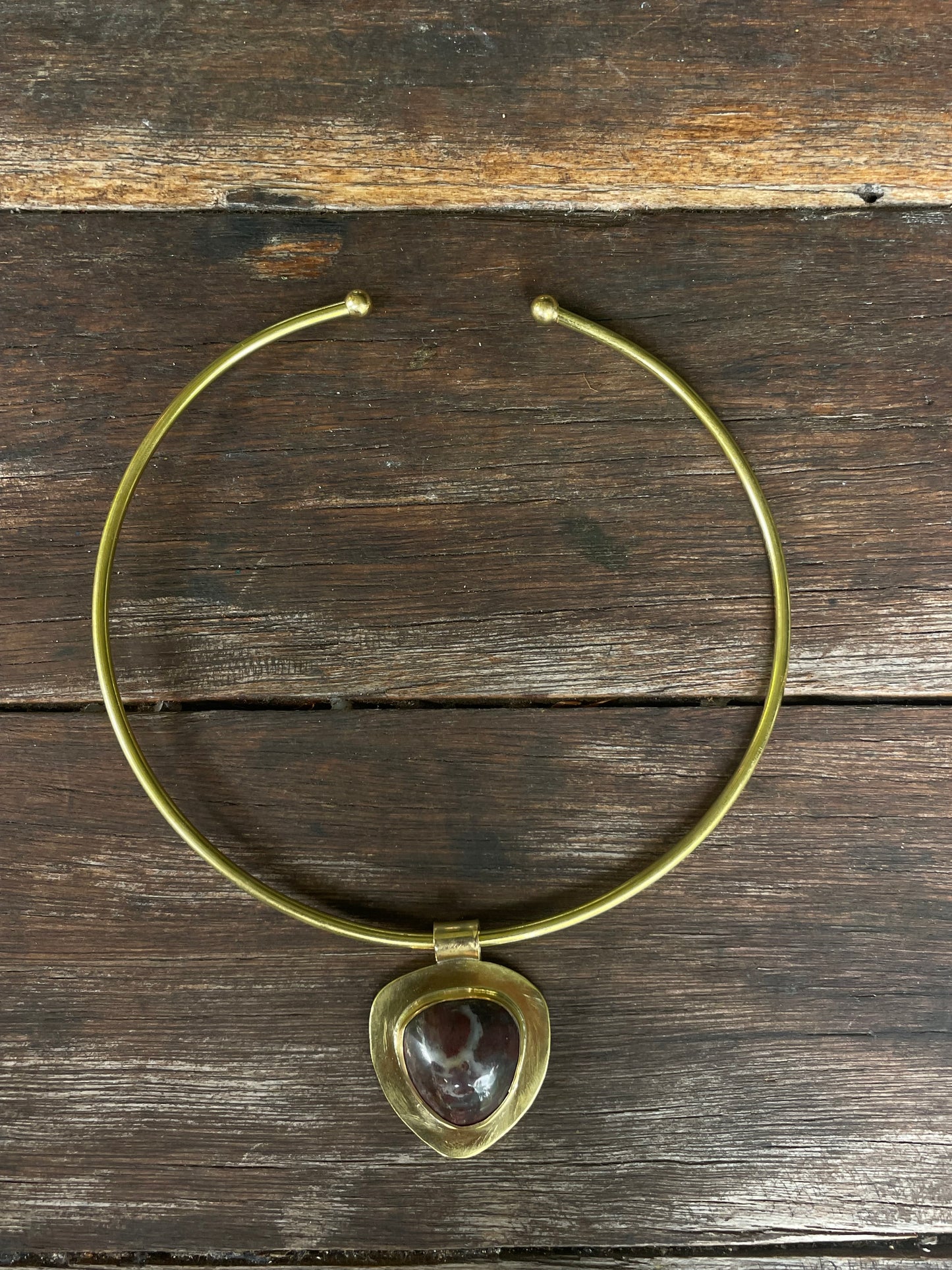 Agate Brass Collar