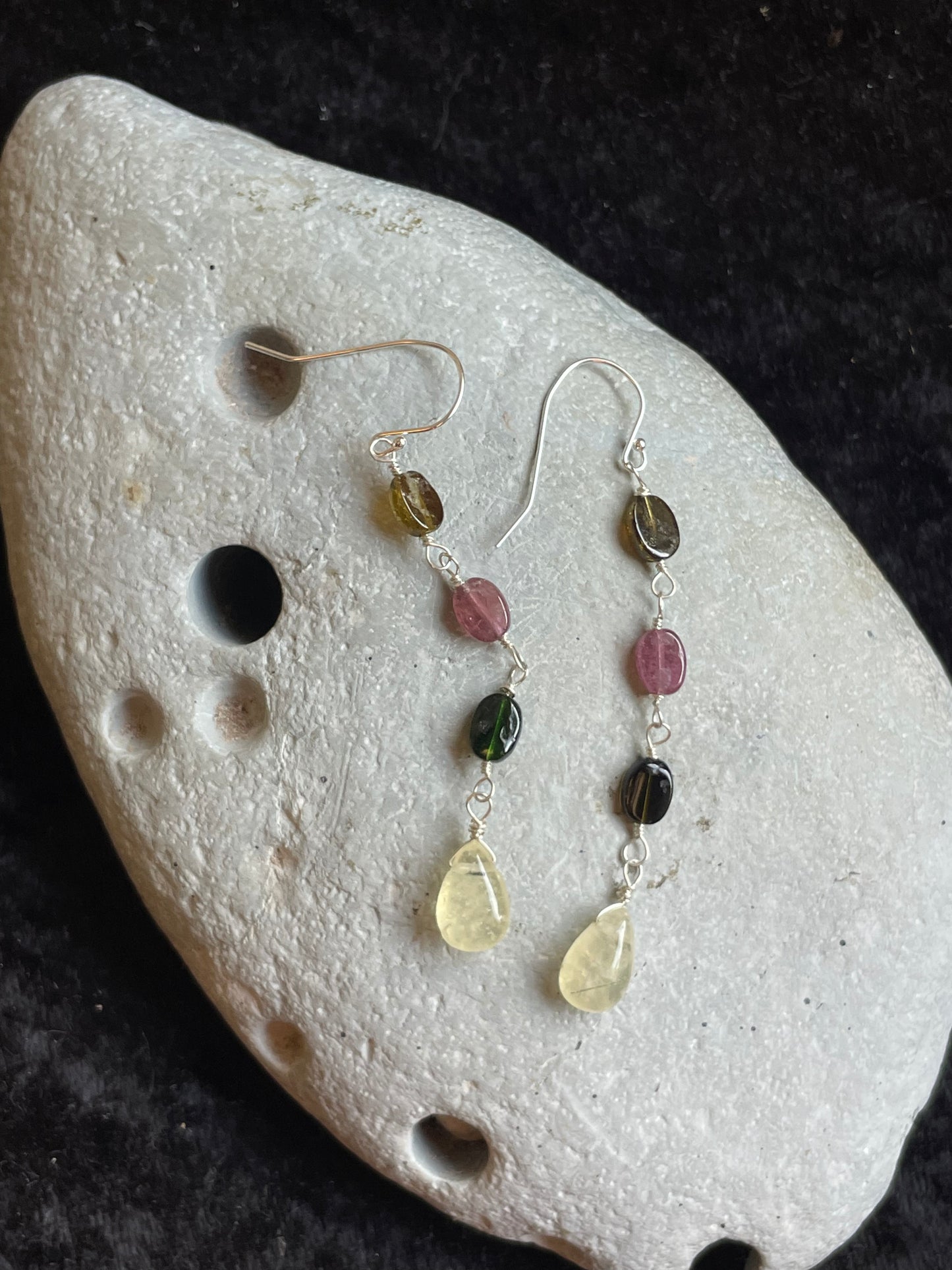 Silver Tourmaline Earrings