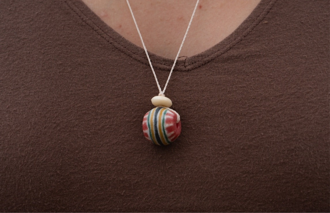 Multicolor Waxed Cord Necklace