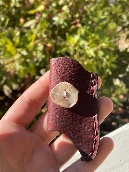 Cherry Red Leather Lighter Case