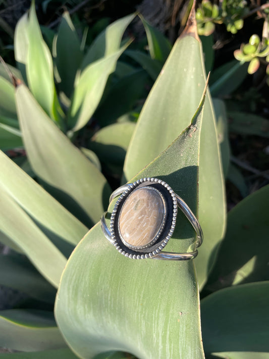 Fossilized Coral Split Band Cuff