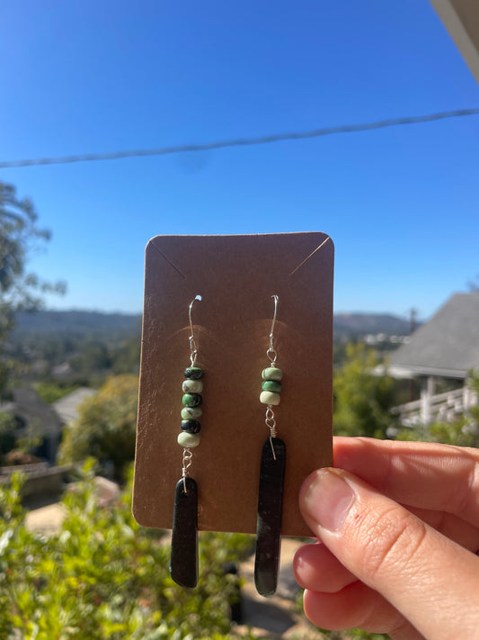 Jadeite and Hydrogrossular Garnet Earrings