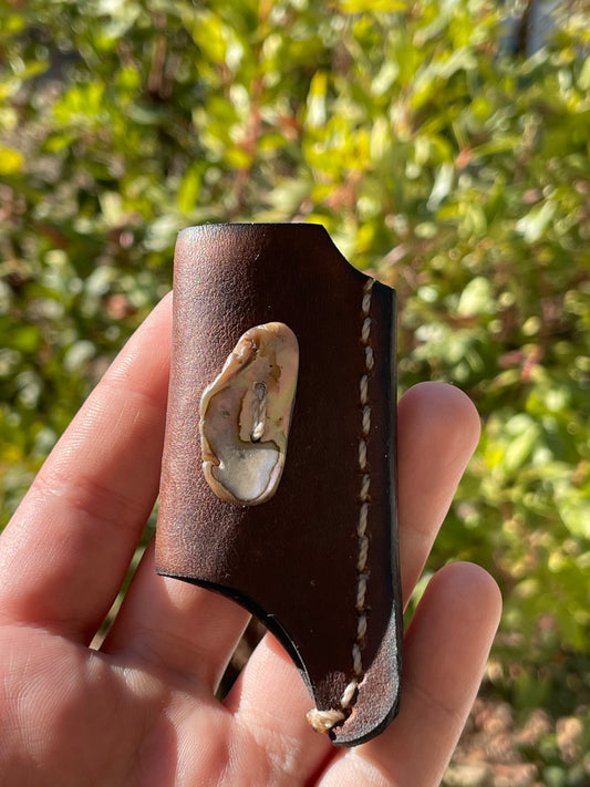 Brown Leather Lighter Case