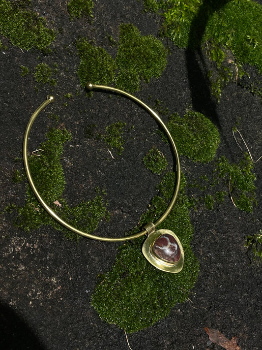 Agate Brass Collar