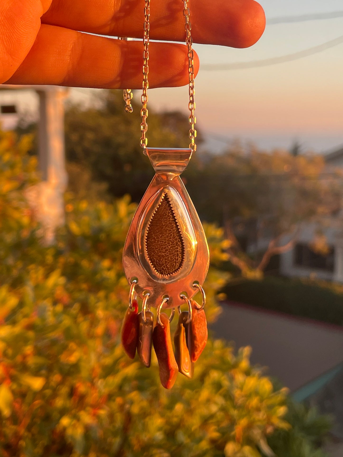 Whale Bone & Abalone Necklace