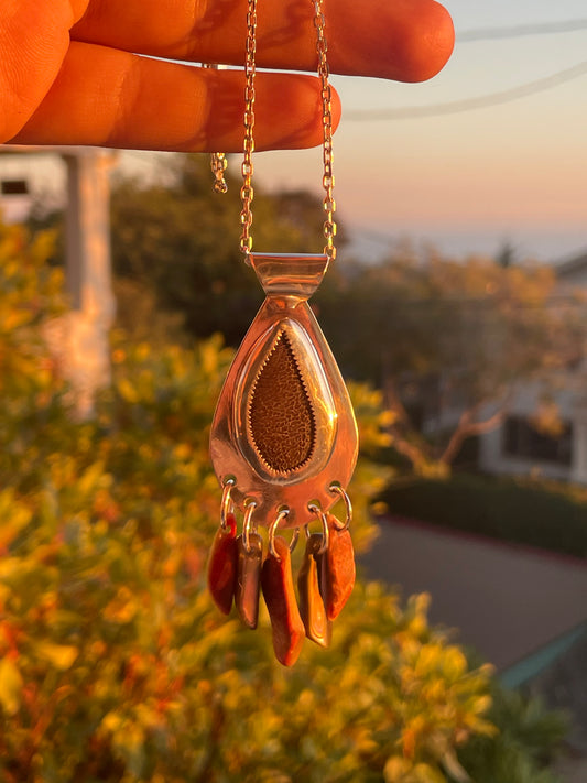 Whale Bone & Abalone Necklace