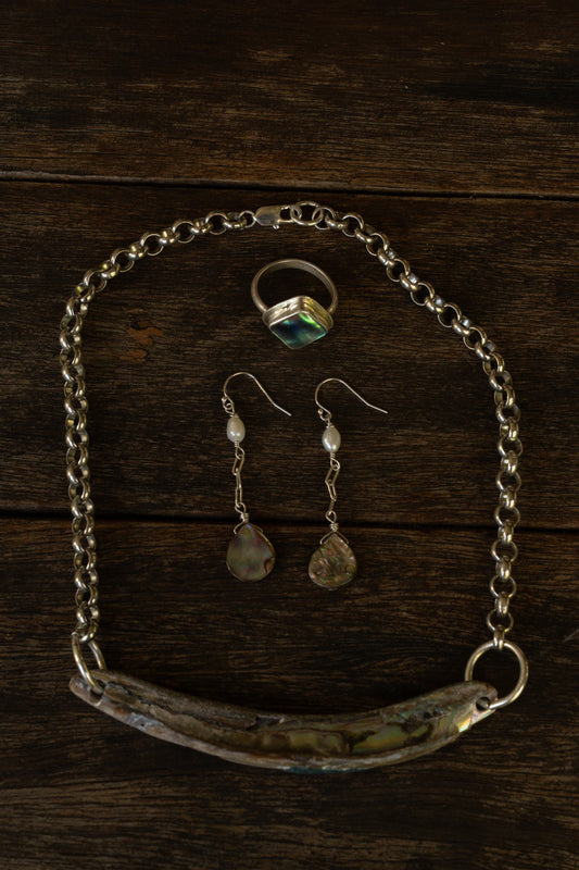 Chunky Abalone Choker Necklace