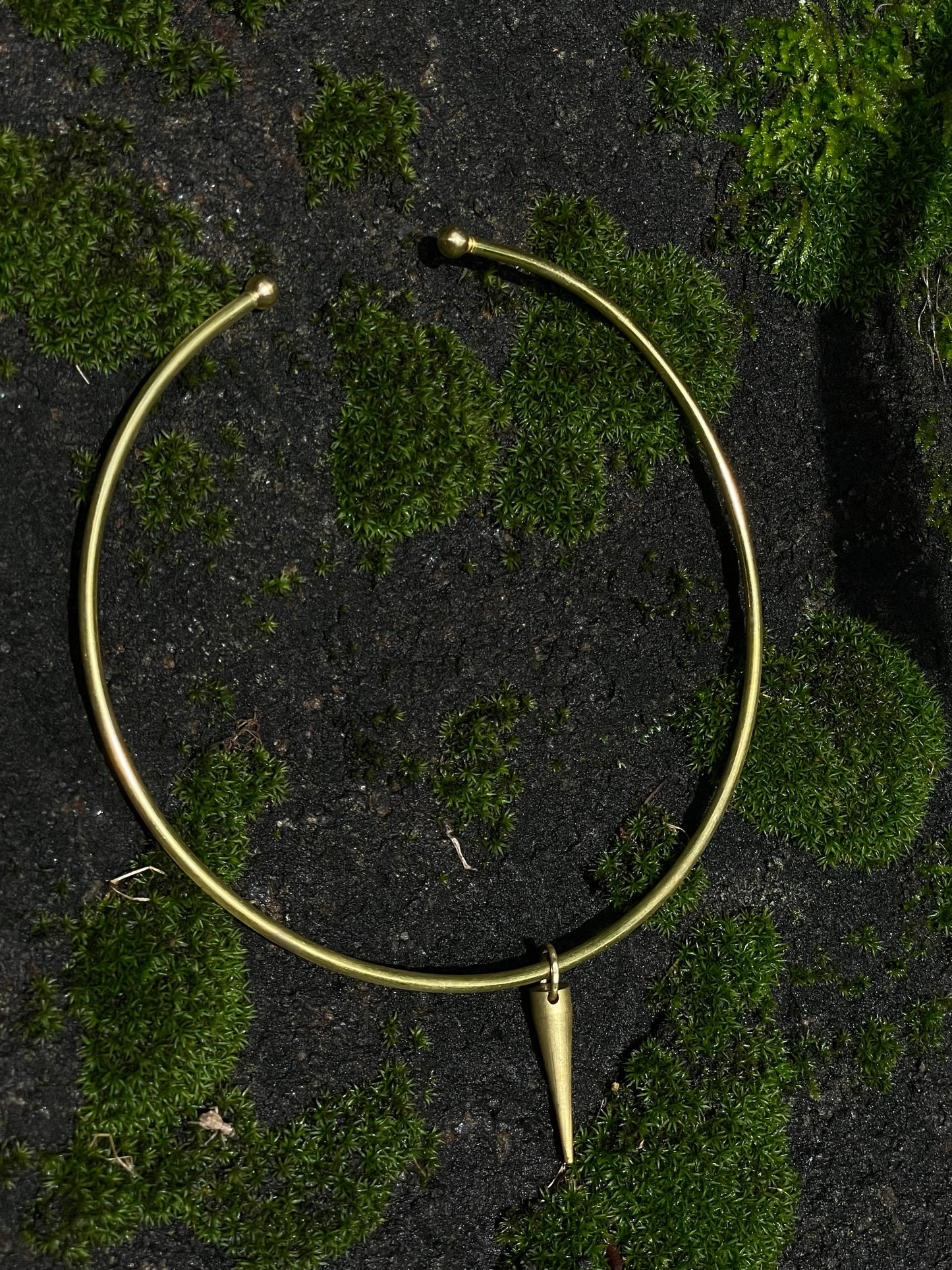 Brass Spike Collar