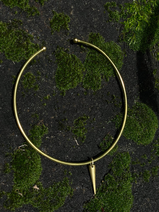 Brass Spike Collar