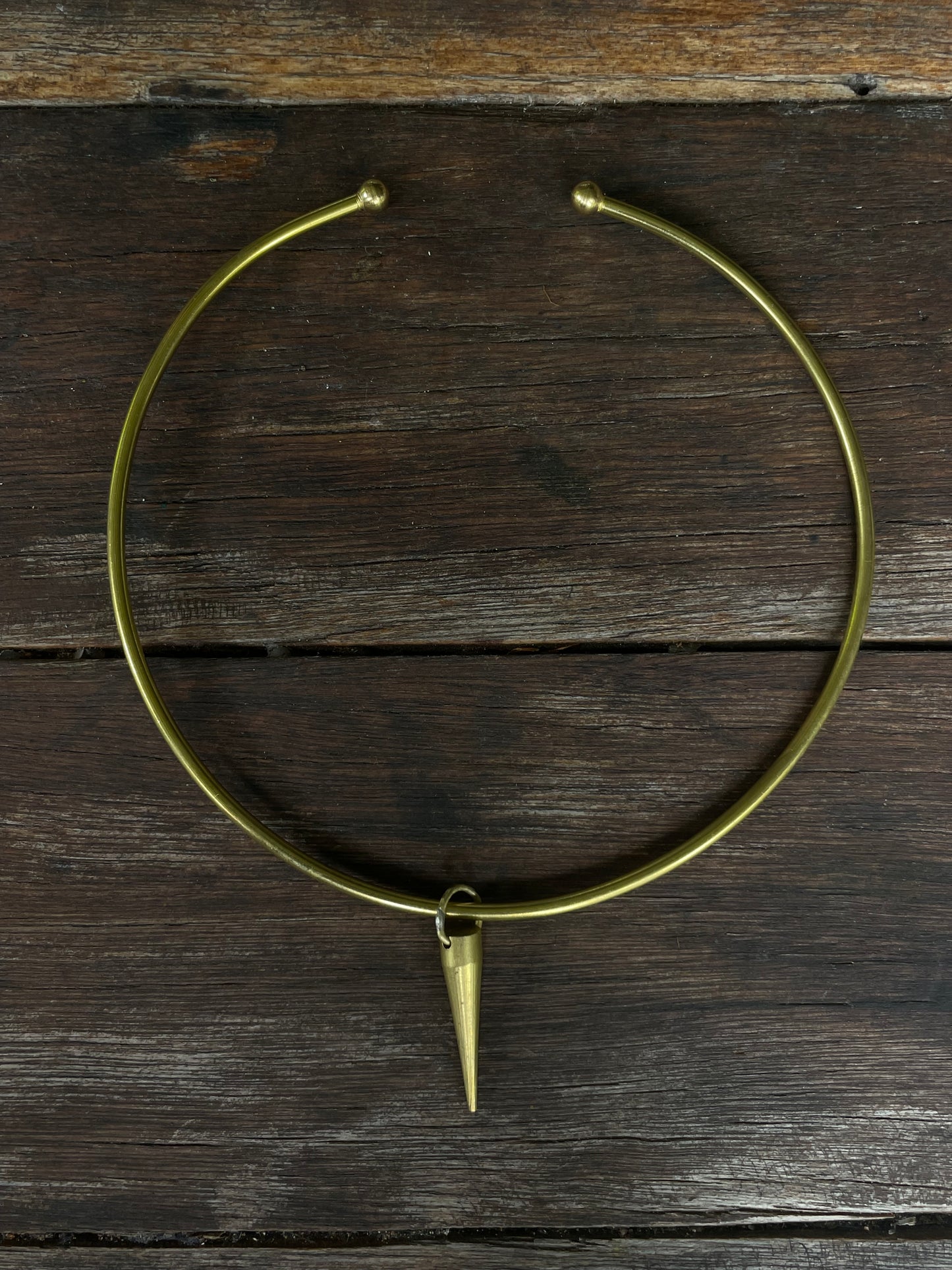 Brass Spike Collar