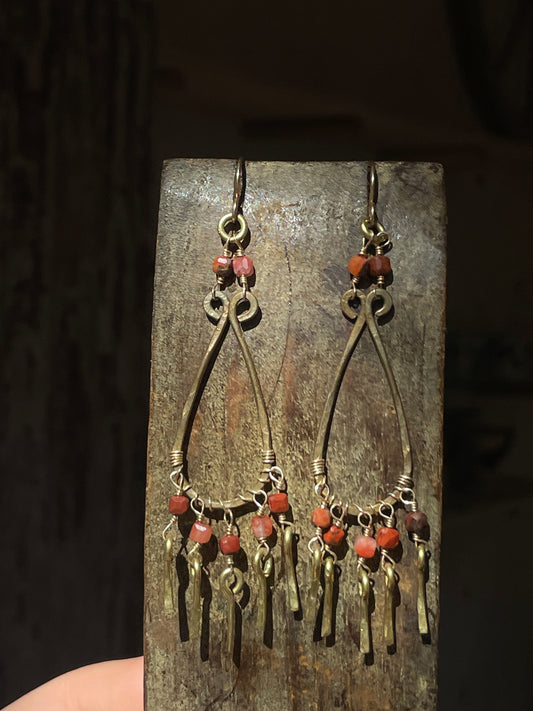 Carnelian Chandelier Earrings