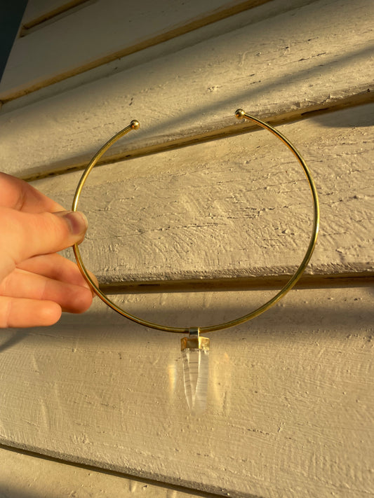 Brass Collar - Quartz