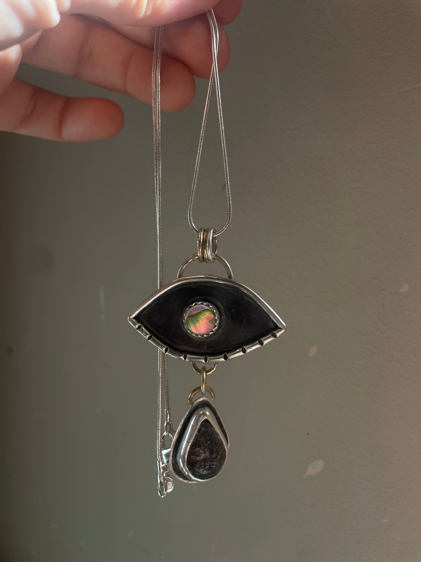 Abalone & Whale Bone Eye Amulet