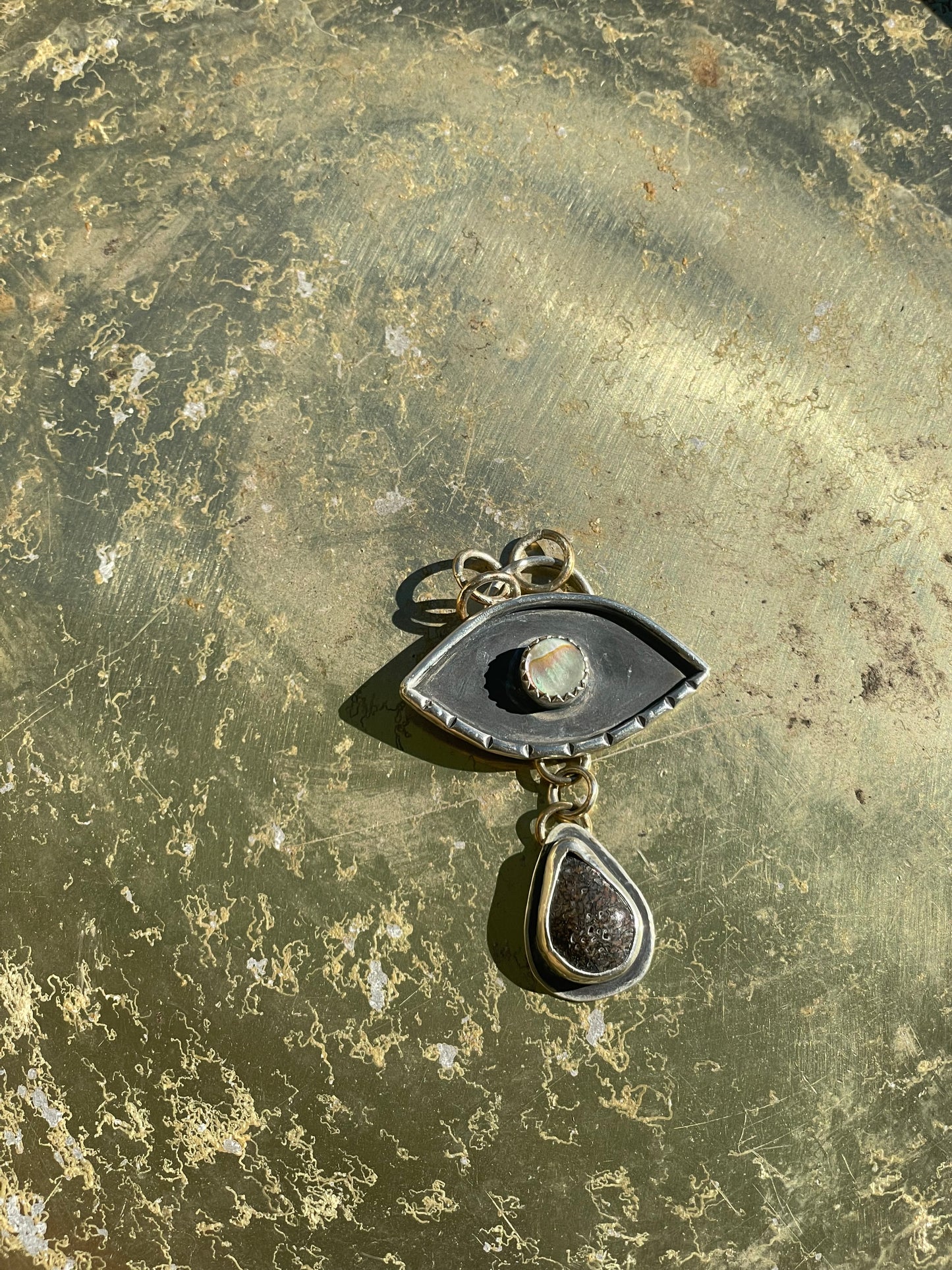 Abalone & Whale Bone Eye Amulet