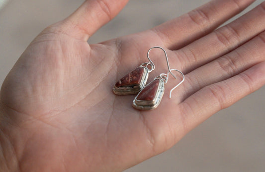 Red Abalone Earrings