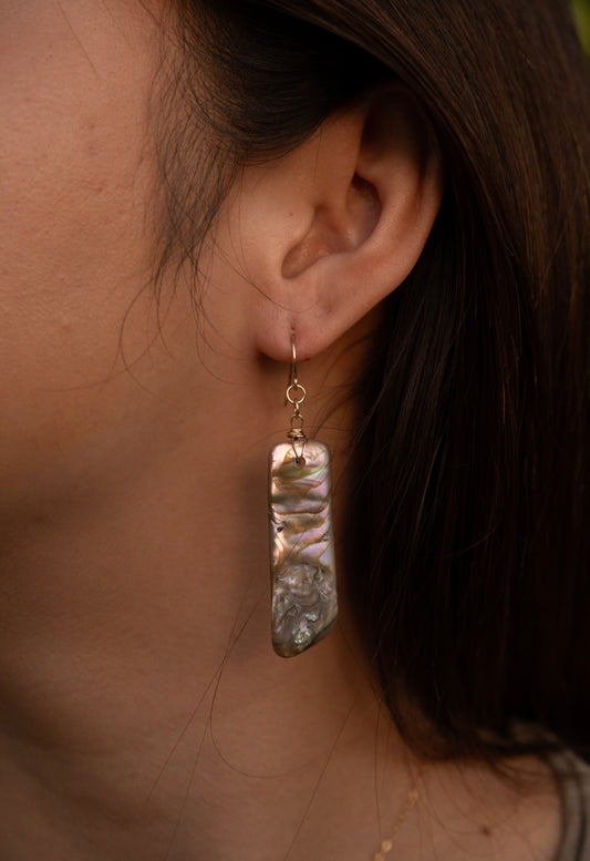 Red Abalone Earrings