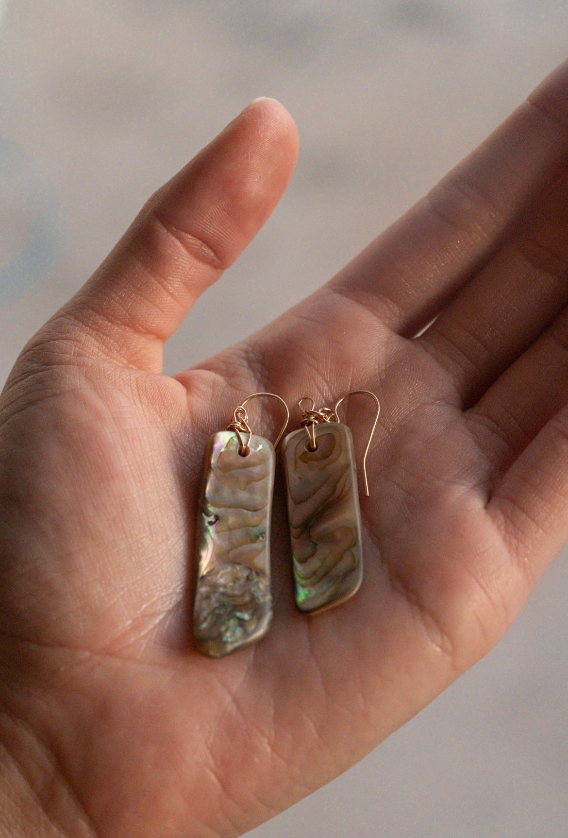 Red Abalone Earrings