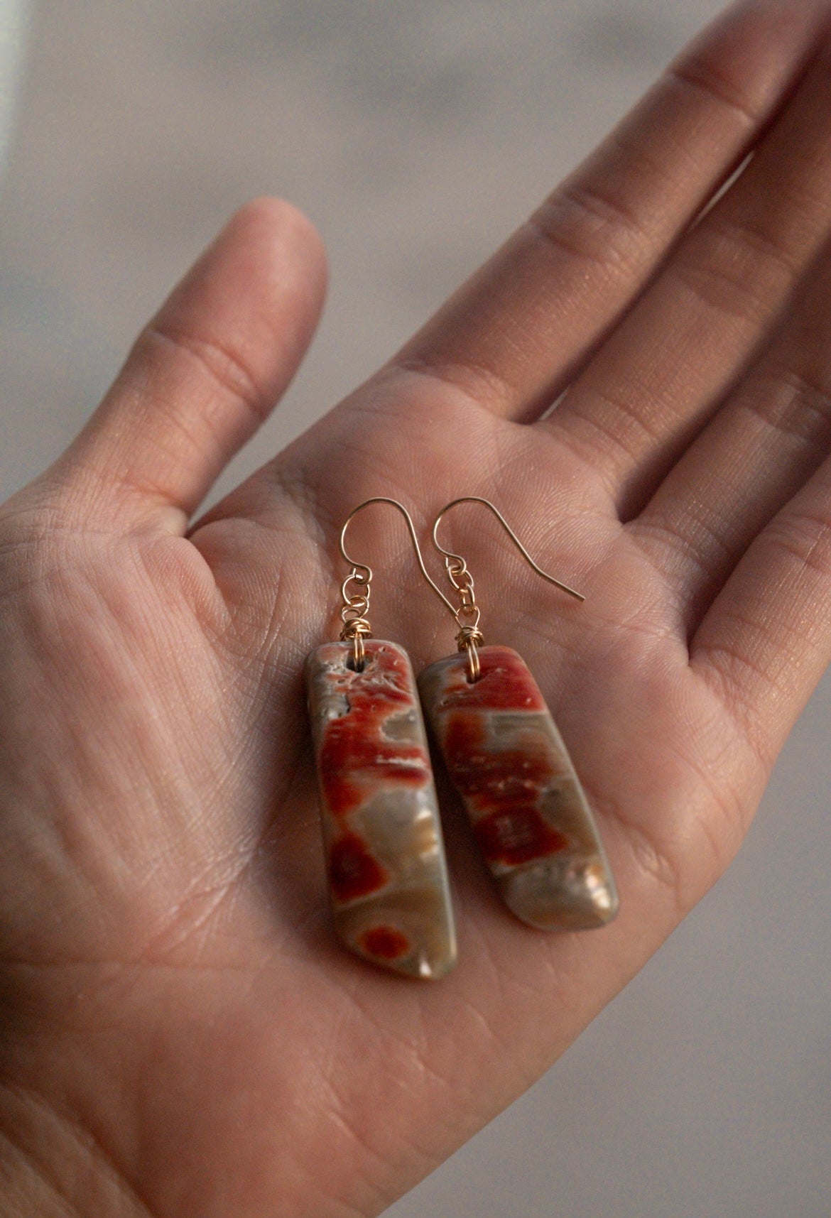 Red Abalone Earrings