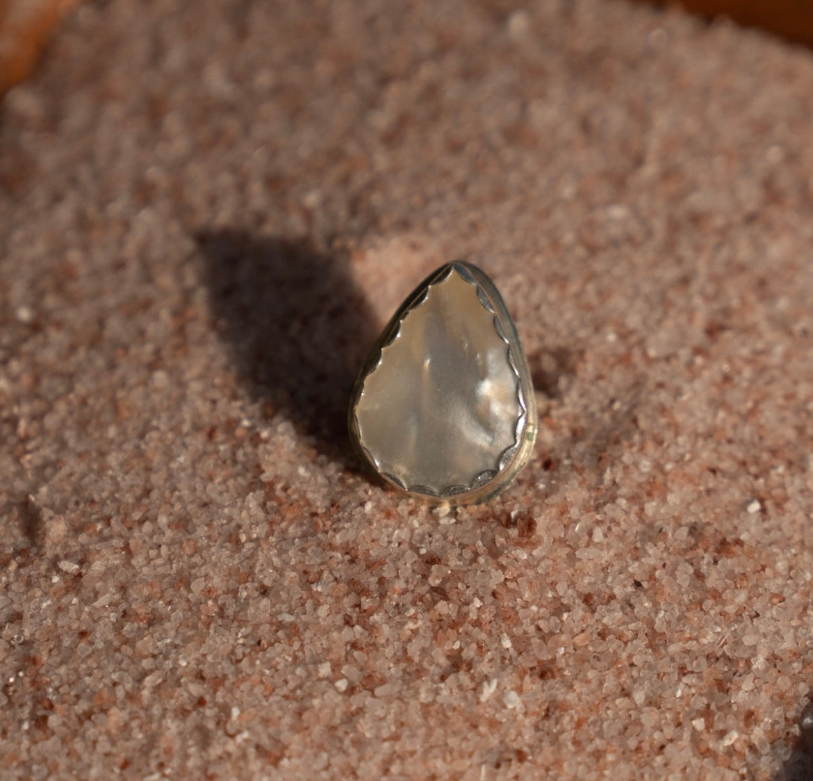 Mother of Pearl Statement Ring Size 8.5