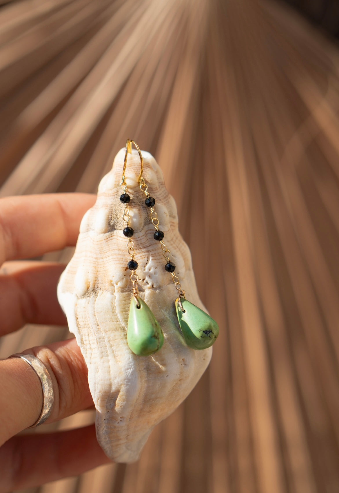 Onyx & Green Jasper Earrings