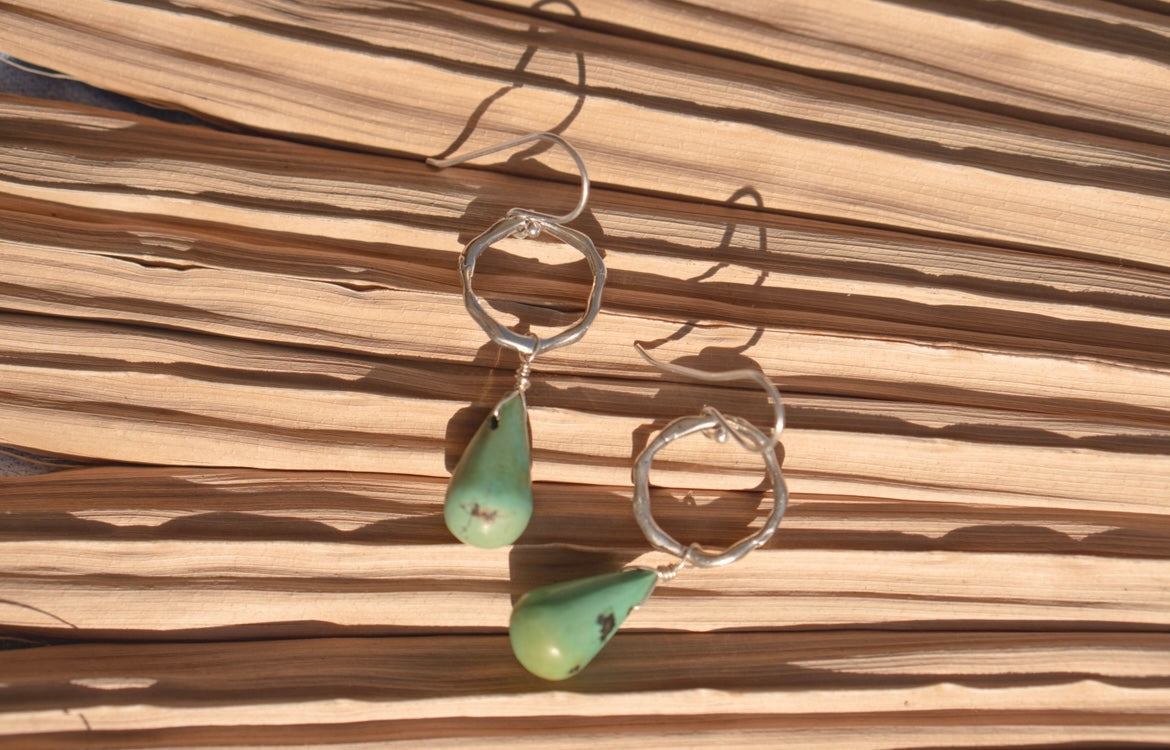 Sterling Silver & Jasper Earrings