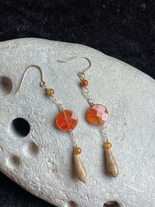 Fire Agate Earrings