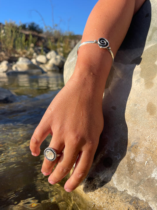 Abalone Amulet Ring