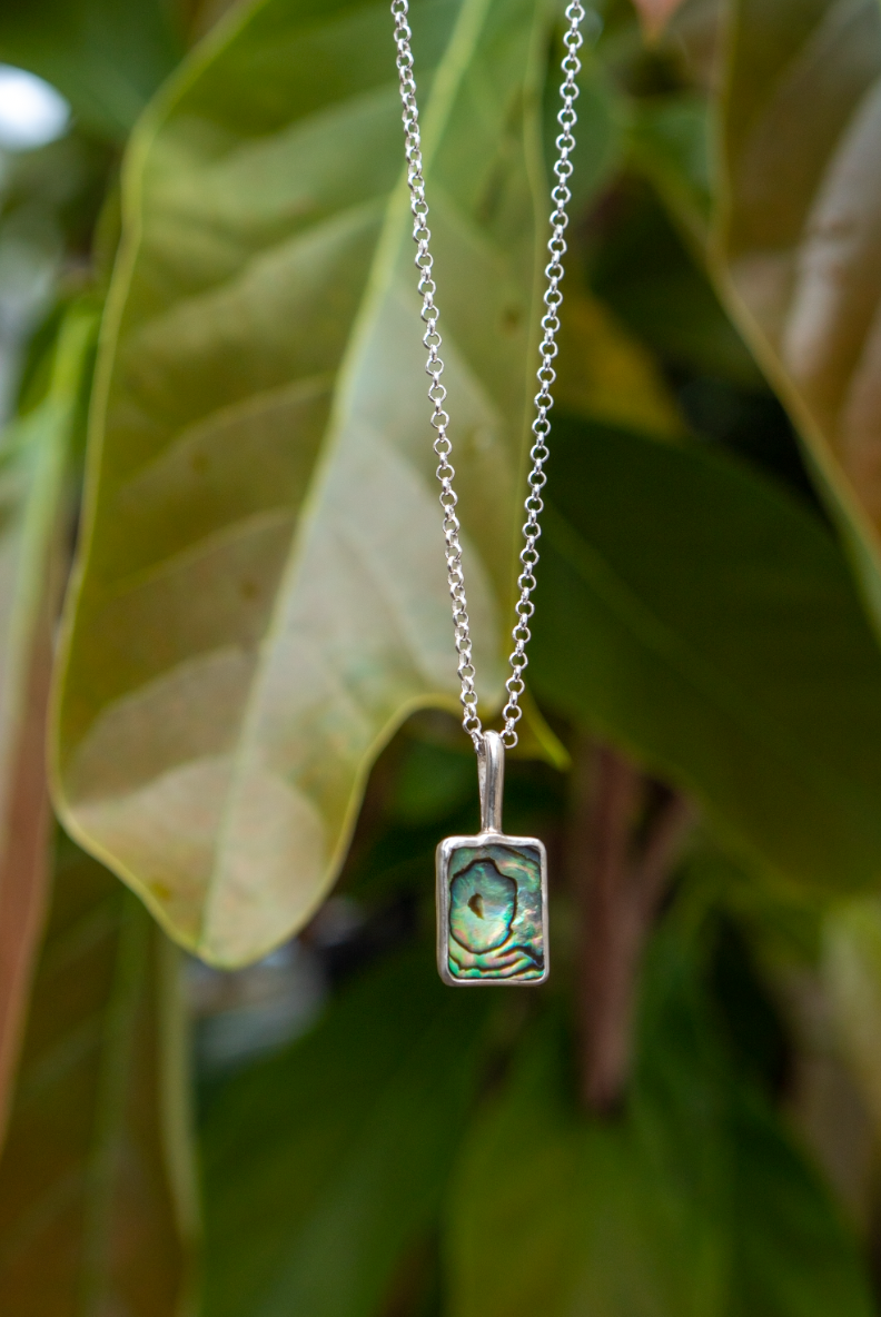 Rectangle Abalone Necklace