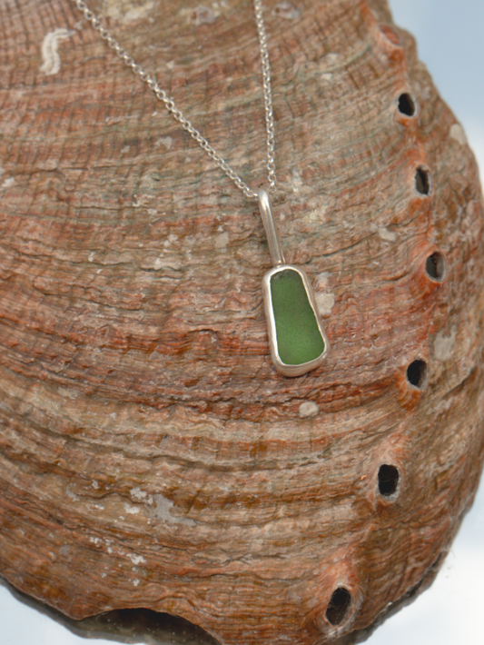 Green Sea Glass Necklace