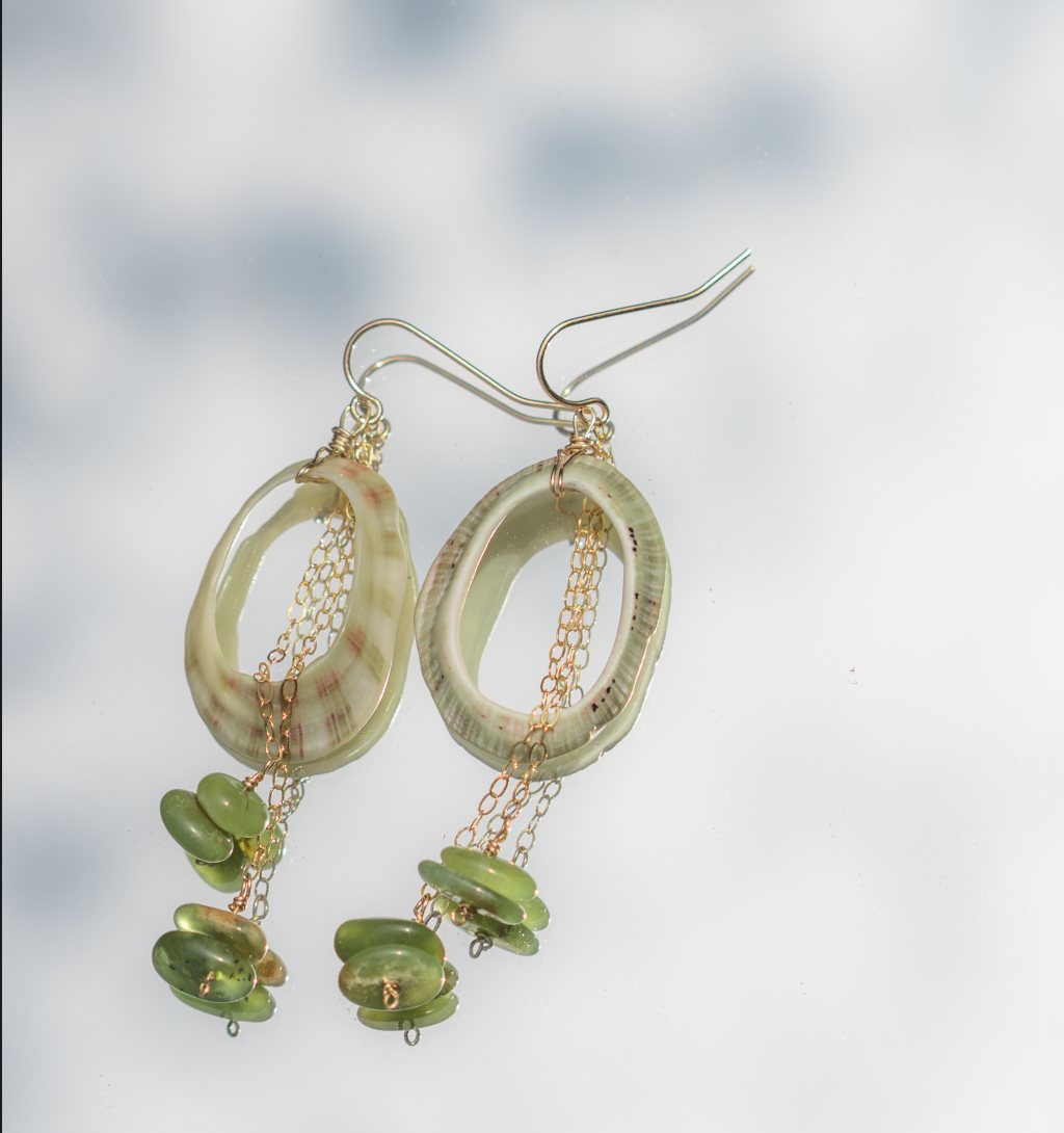 Siren Earrings - Green Aventurine