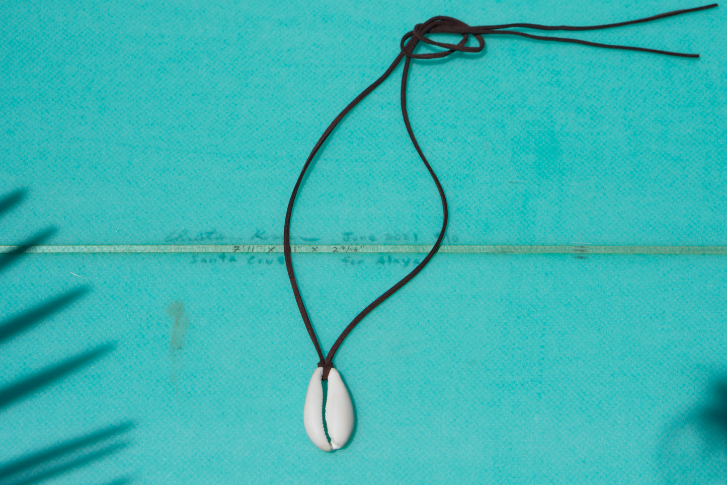 Vegan Leather Cowrie Necklace