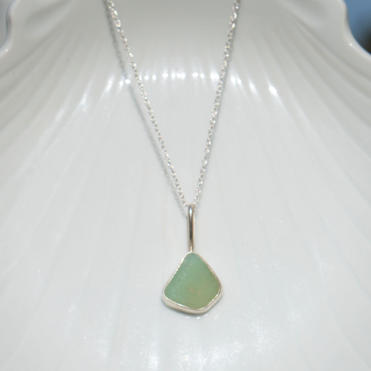 Seafoam Milk Glass Necklace