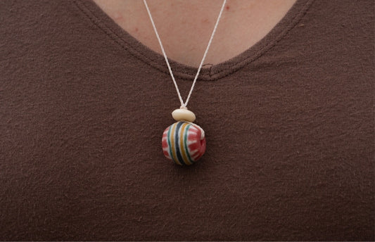 Multicolor Waxed Cord Necklace